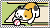 neko atsume cat playing with ball stamp